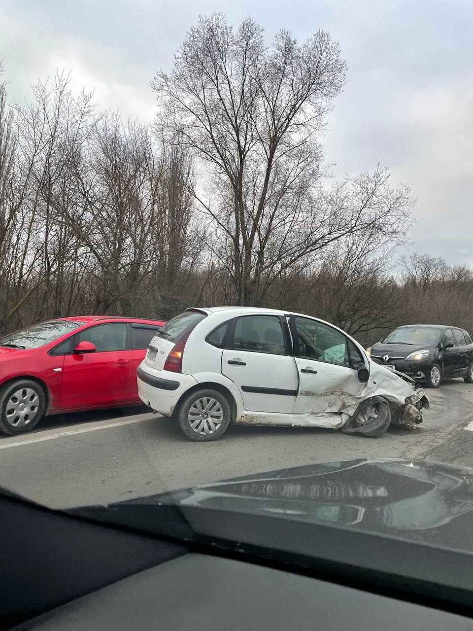 Accident pe șoseaua Balcani // FOTO: t.me/cristitihon