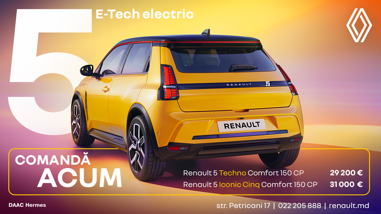 Noul Renault 5 E-Tech 100% electric este deja disponibil!