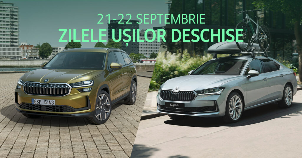 Škoda Moldova și Daac Hermes vă invită la Ziua Ușilor deschise, pe 21-22 septembrie, pentru noile generații Kodiaq și Superb