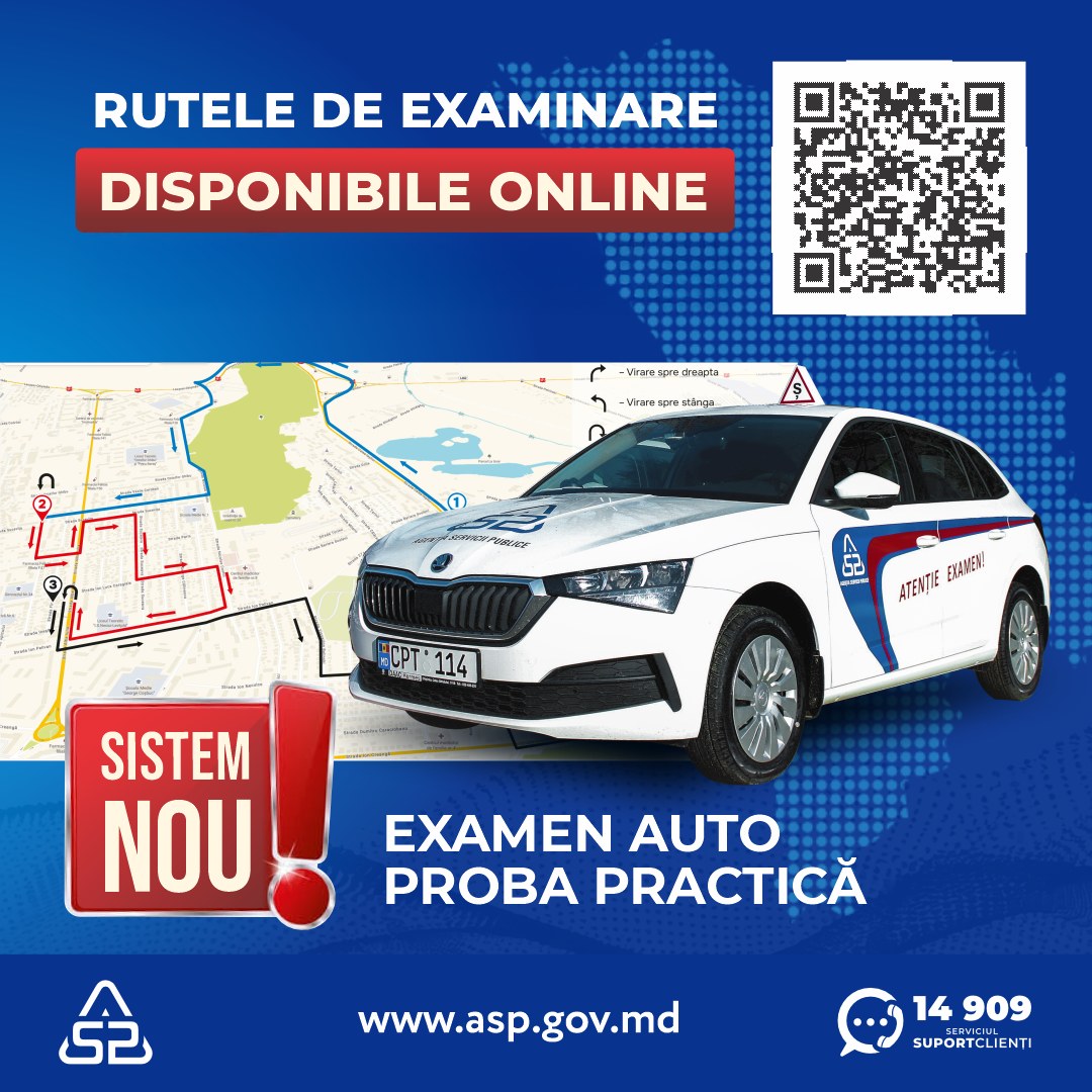 În cadrul noii proceduri de desfășurare a examenului auto, rutele de examinare vor fi selectate aleatoriu dintr-o listă prestabilită.