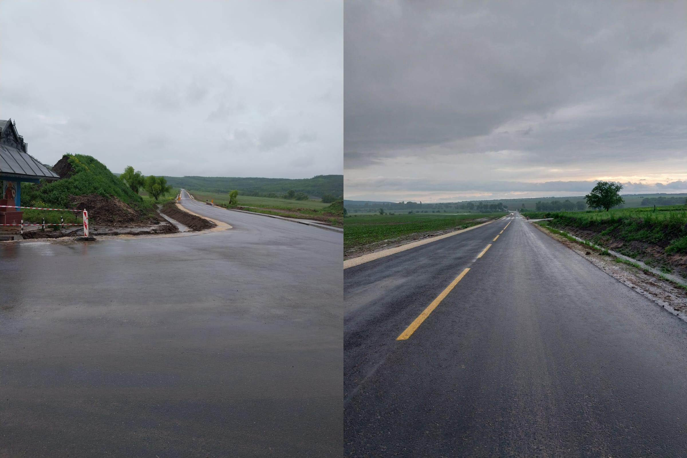 (video) Atenție! O porțiune a drumului național R33 Hîncești-Leușeni a fost inundată