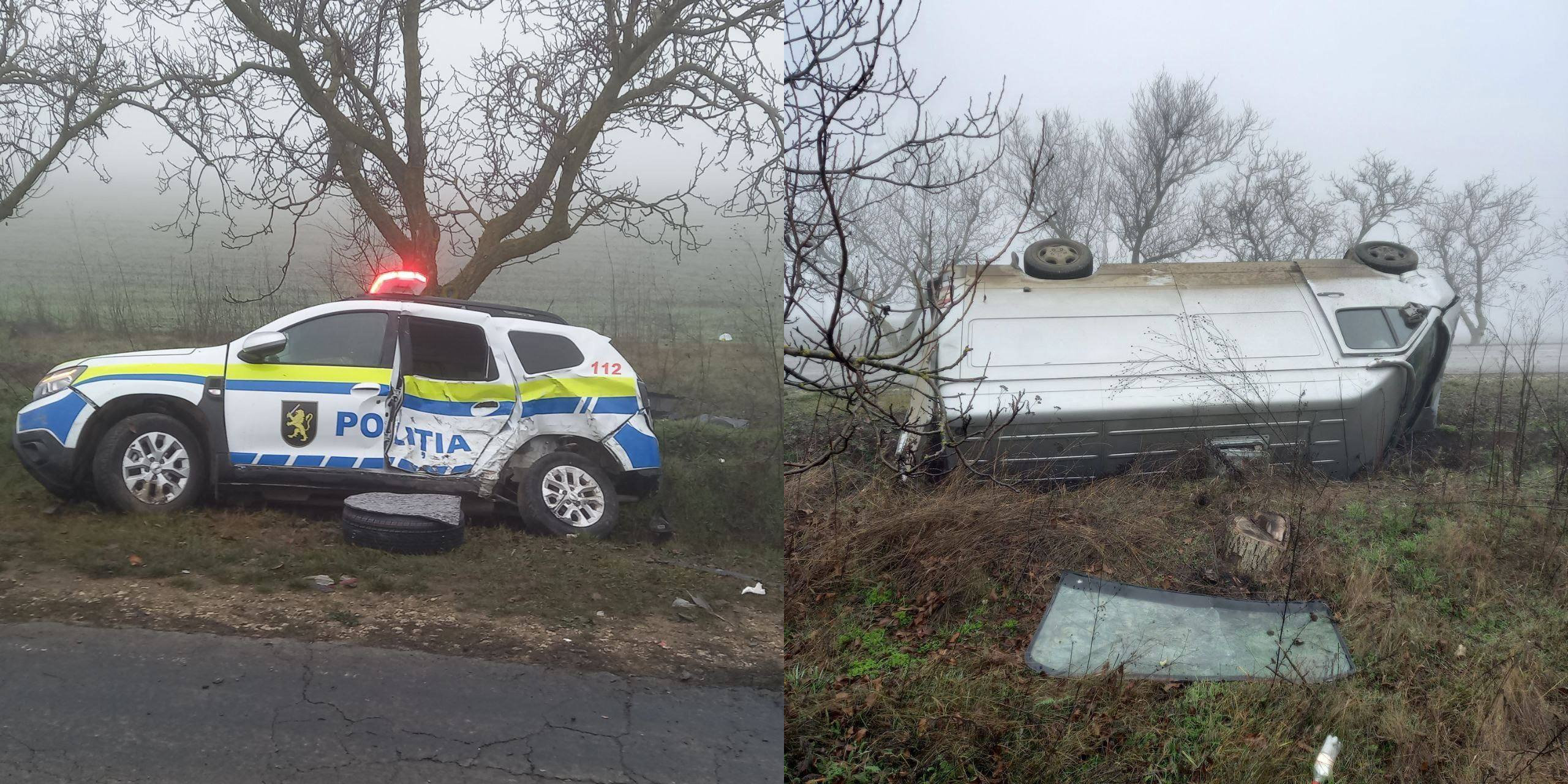 (video) Accident grav lângă Ceadîr-Lunga. Un microbuz a lovit o mașină de poliție